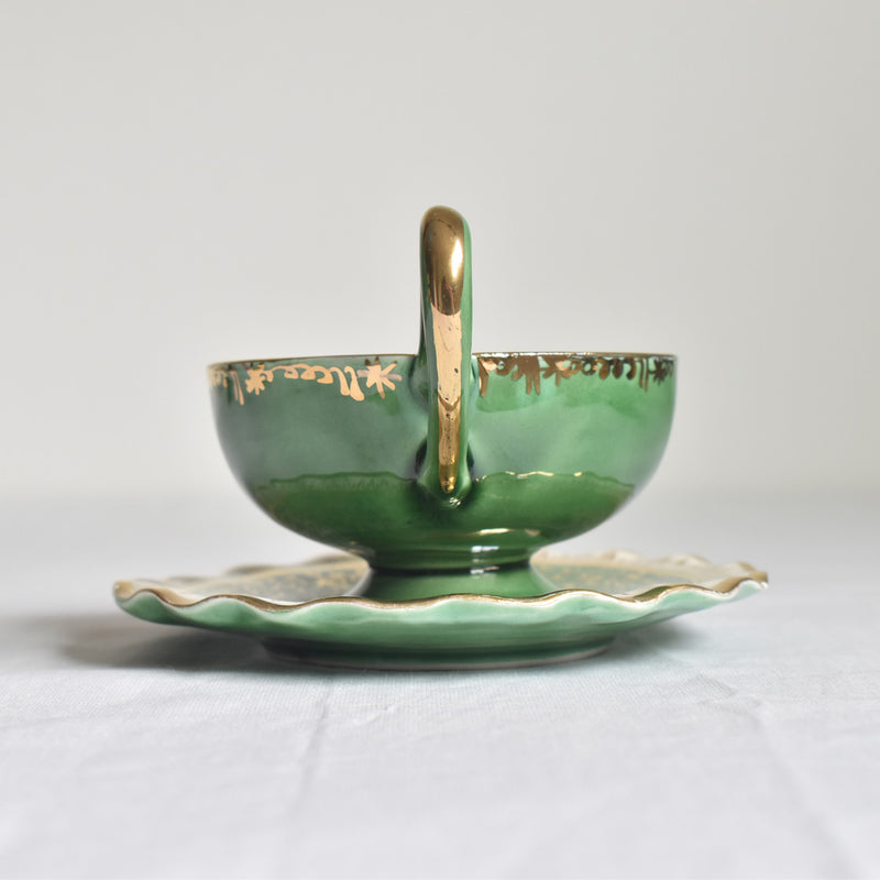 ア.ドラサンヴァル A.Dressinval コーヒーカップ＆ソーサー ライトグリーン A