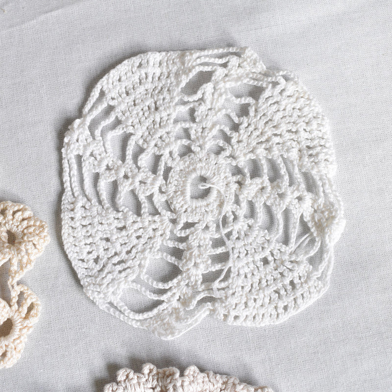 Vintage hand-knitted lace ornament