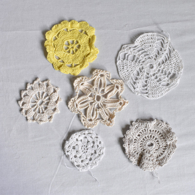 Vintage hand-knitted lace ornament