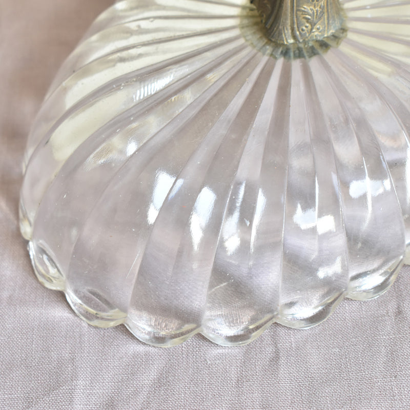 ガラス　ヴィンテージ　脚付きクープ