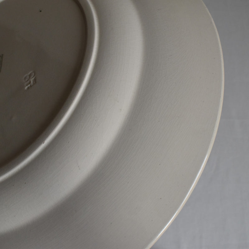 Antique Round Large Plate, U&C Sarreguemines, Geranium