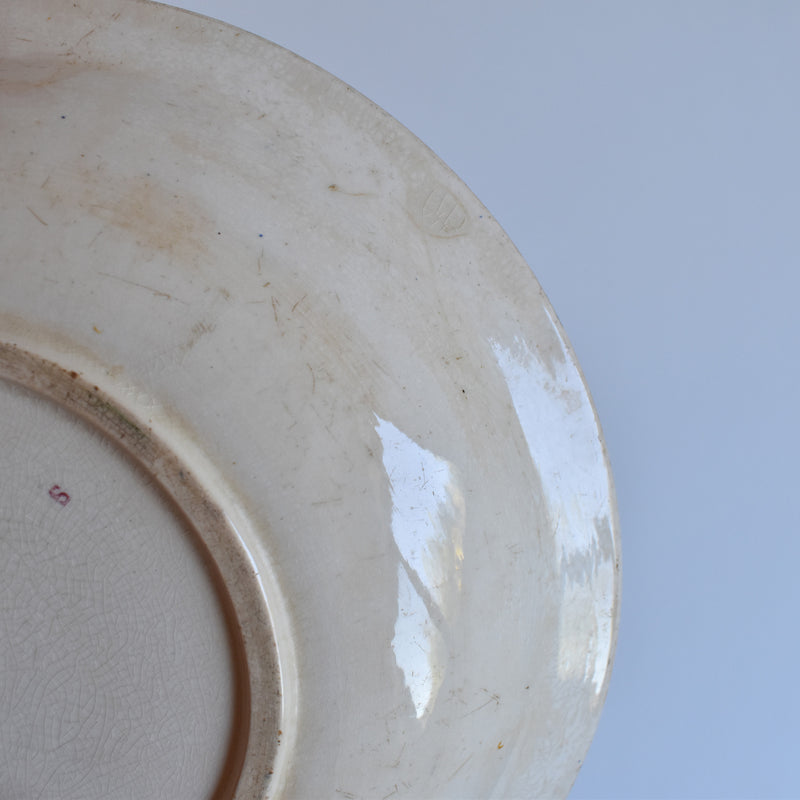 Antique deep dish large U&C Sarreguemines Moustiers