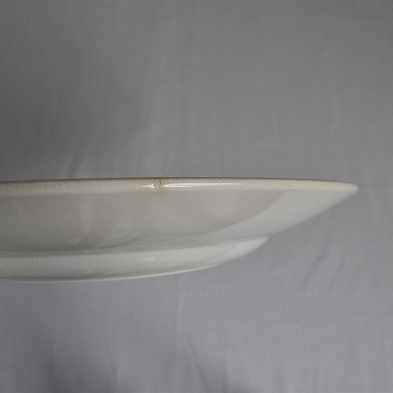 Antique Round Large Plate, U&C Sarreguemines, Geranium