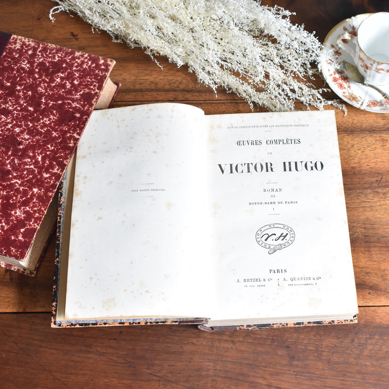 Antique book Victor Hugo "Notre Dame de Paris"