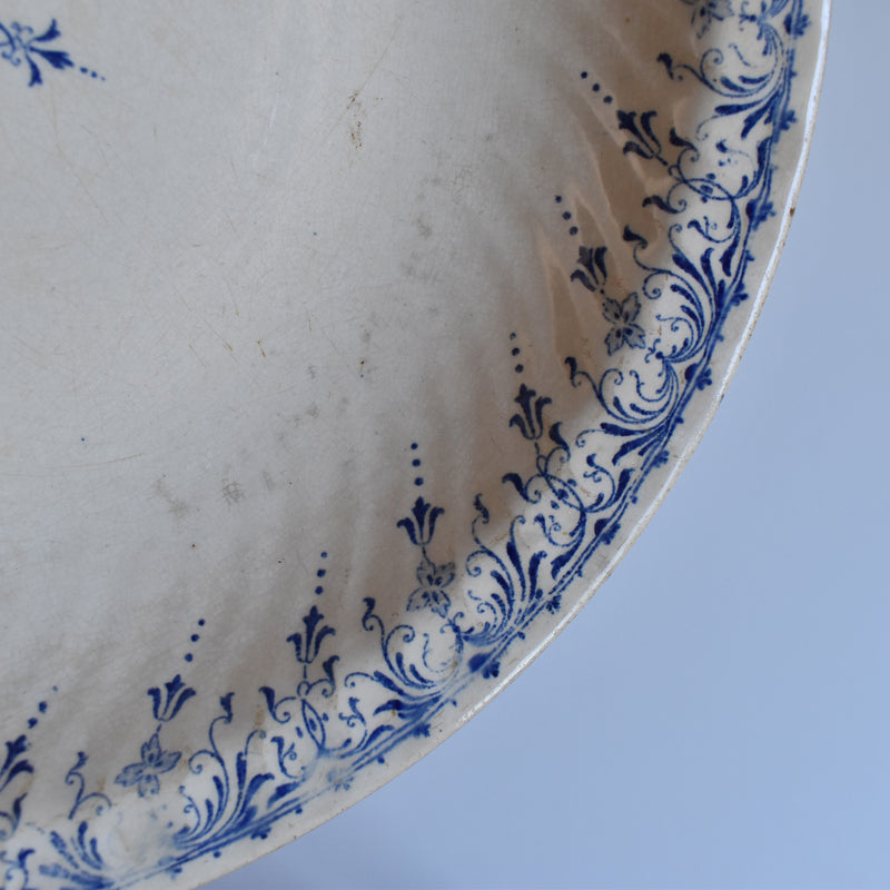 Antique deep dish large U&C Sarreguemines Moustiers