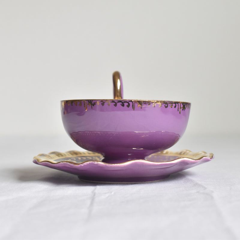 ア.ドラサンヴァル A.Dressinval コーヒーカップ＆ソーサー パープル A