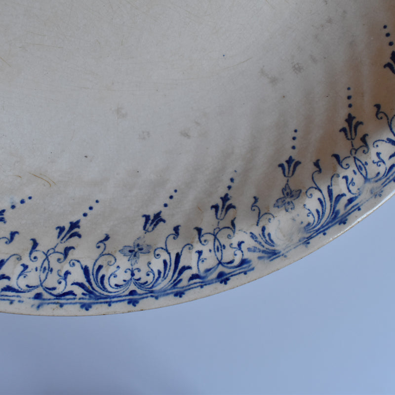 Antique deep dish large U&C Sarreguemines Moustiers