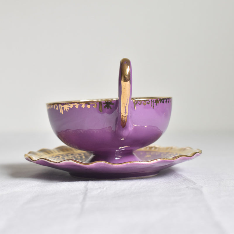 ア.ドラサンヴァル A.Dressinval コーヒーカップ＆ソーサー パープル A