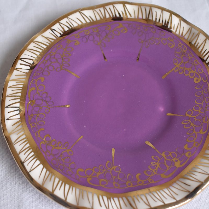 ア.ドラサンヴァル A.Dressinval コヒーカップソーサー パープル