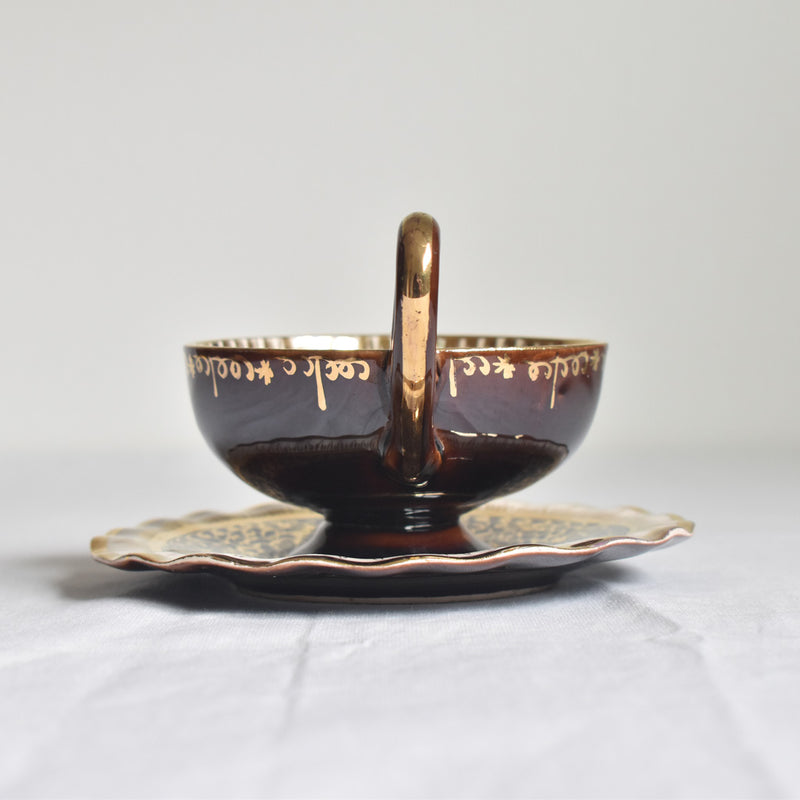 ア.ドラサンヴァル A.Dressinval コーヒーカップ＆ソーサー ブラウン A