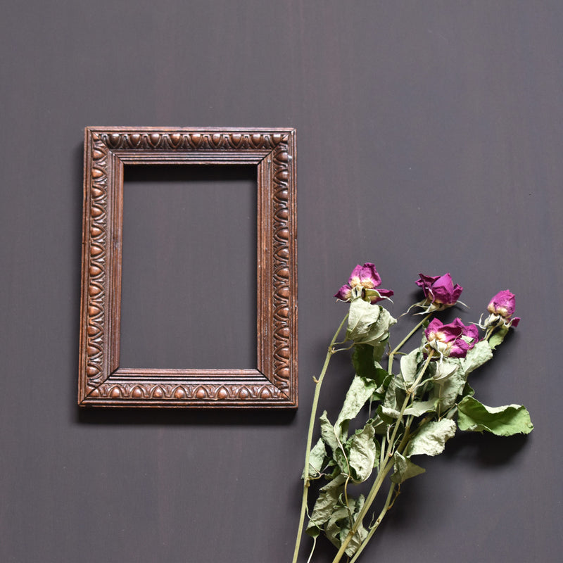 Antique Frame, Square, Dark Brown, 12.3x16.8cm