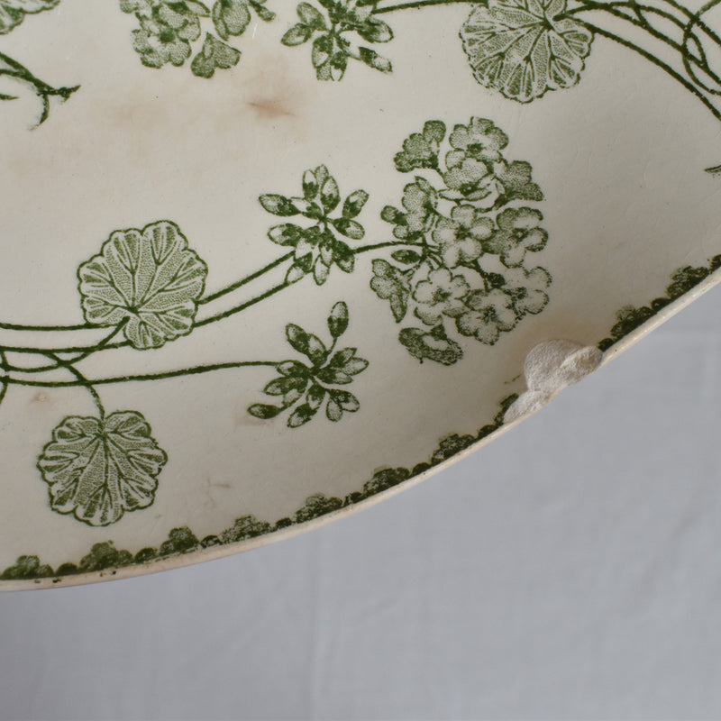 Antique Raviere U&C Sarreguemines Geranium B