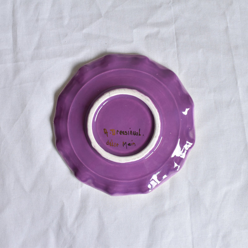 ア.ドラサンヴァル A.Dressinval コヒーカップソーサー パープル