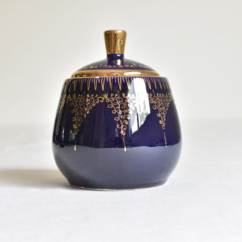 ア.ドラサンヴァル A.Dressinval シュガーポット ダークブルー B