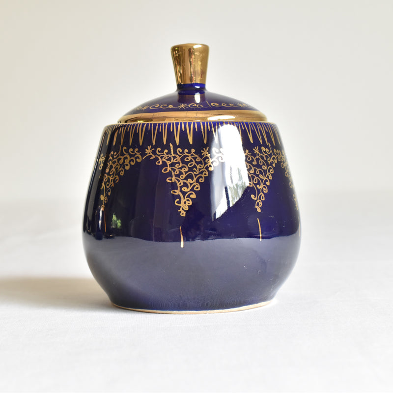 ア.ドラサンヴァル A.Dressinval シュガーポット ダークブルー B