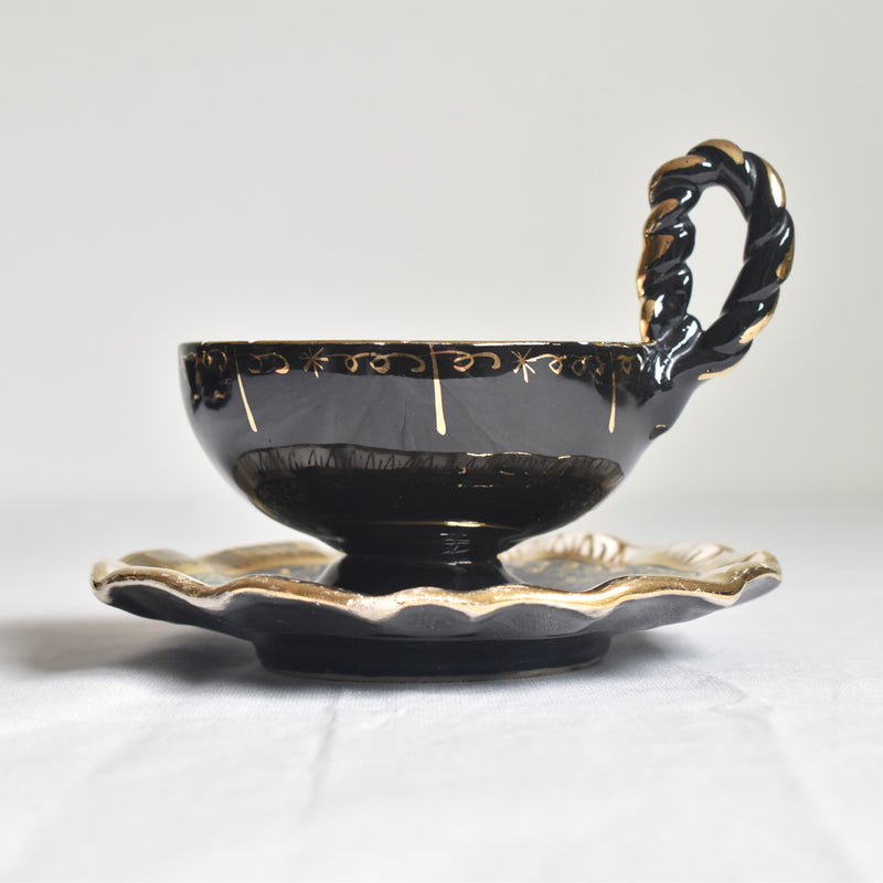 ア.ドラサンヴァル A.Dressinval コーヒーカップ＆ソーサー ブラック A