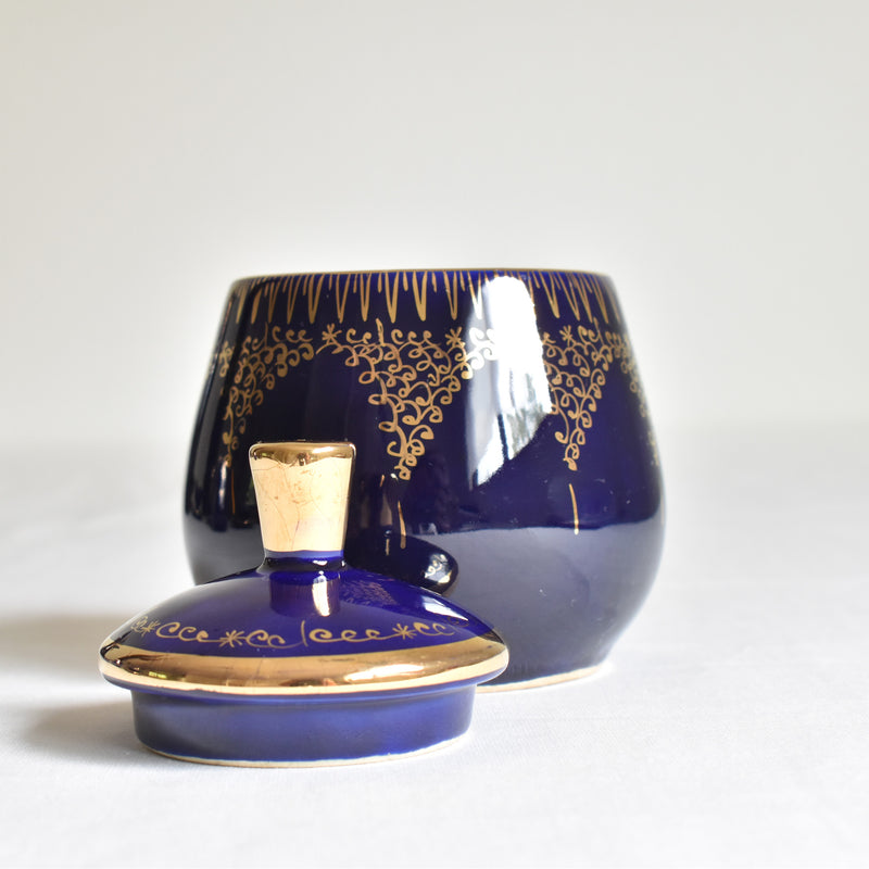 ア.ドラサンヴァル A.Dressinval シュガーポット ダークブルー B