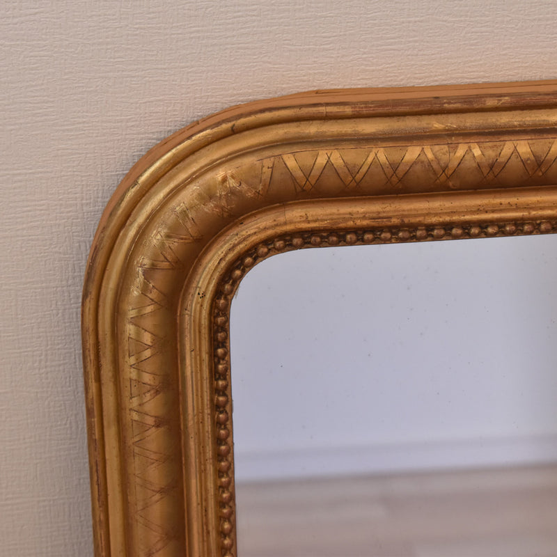 アンティーク鏡　ルイフィリップ様式　ゴールド