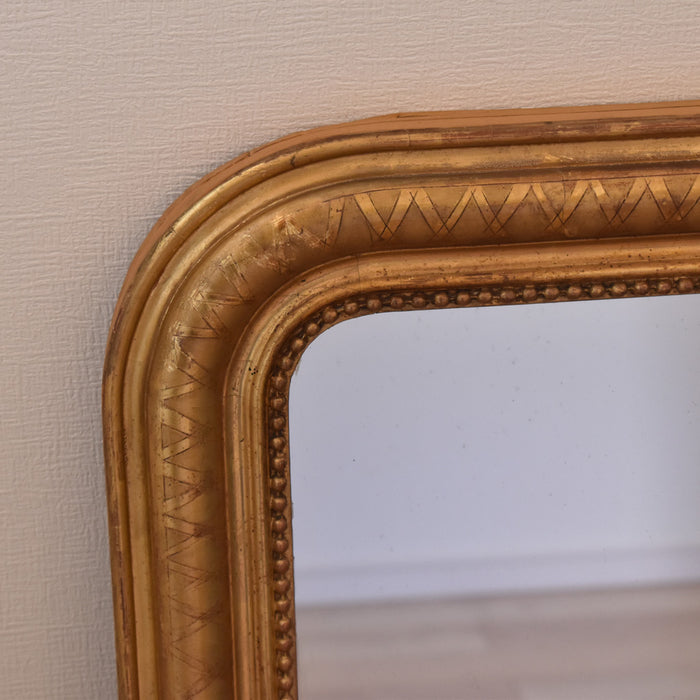 アンティーク鏡　ルイフィリップ様式　ゴールド