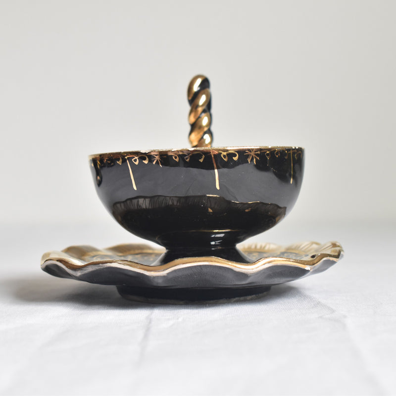 ア.ドラサンヴァル A.Dressinval コーヒーカップ＆ソーサー ブラック B