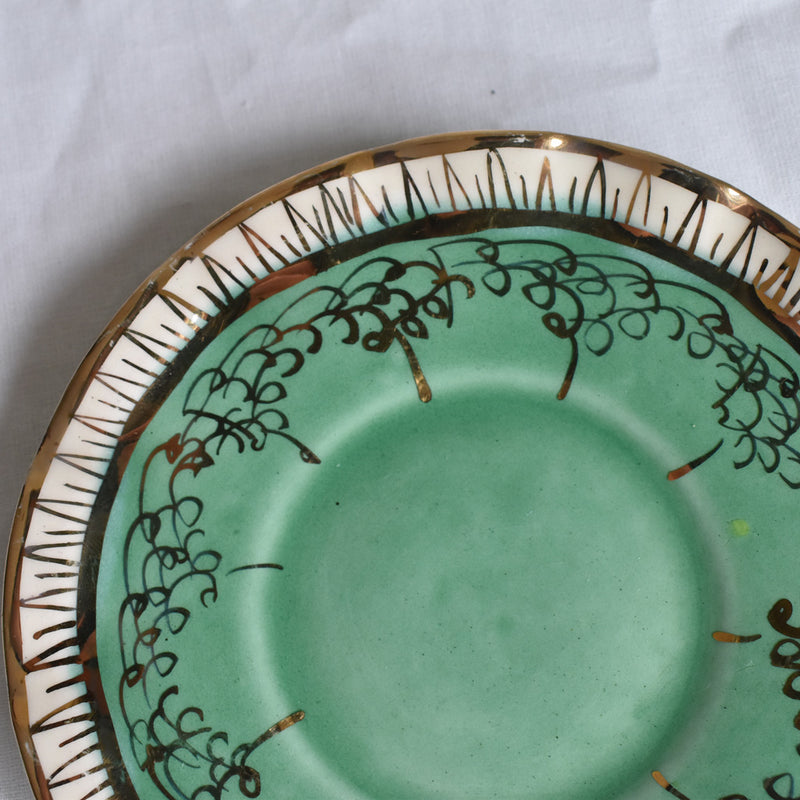 ア.ドラサンヴァル A.Dressinval コヒーカップソーサー グリーン