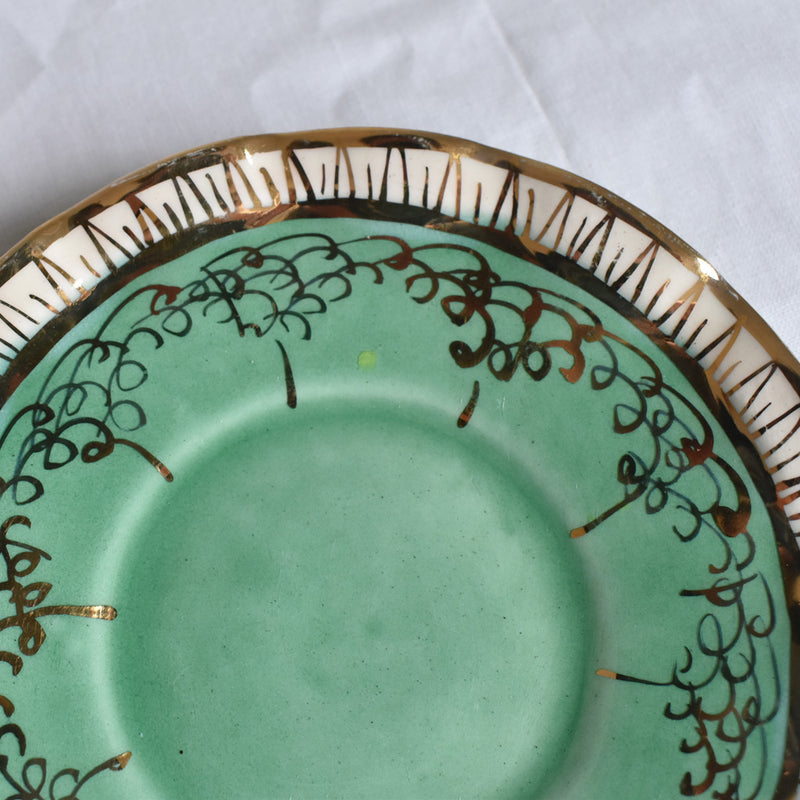 ア.ドラサンヴァル A.Dressinval コヒーカップソーサー グリーン