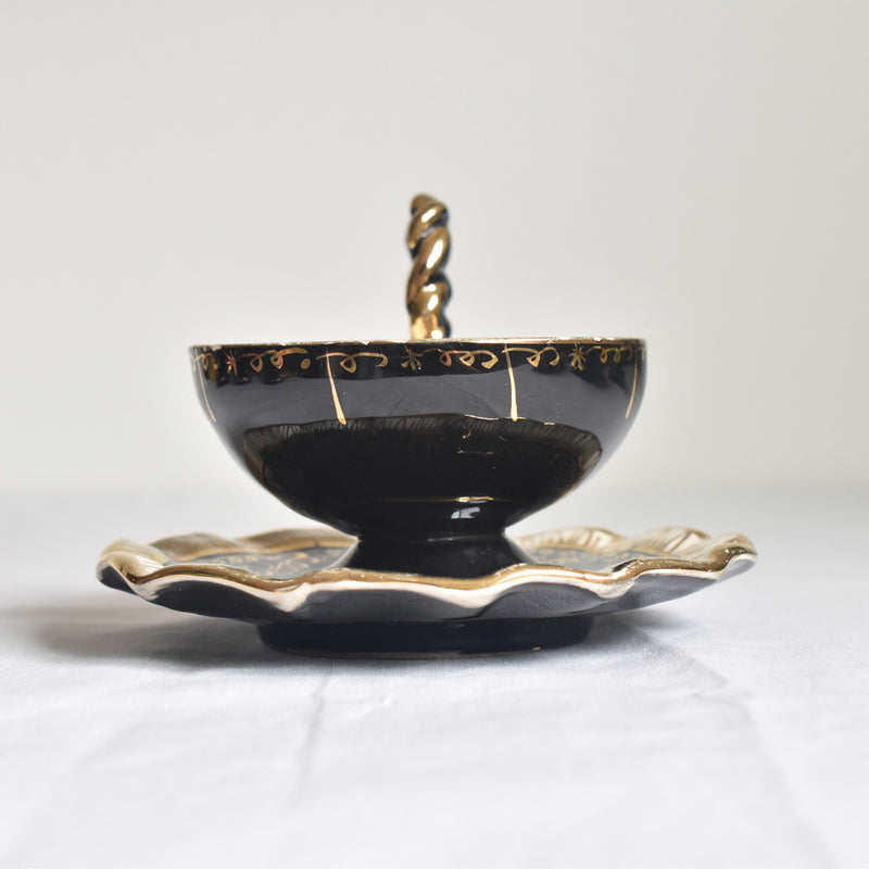 ア.ドラサンヴァル A.Dressinval コーヒーカップ＆ソーサー ブラック C