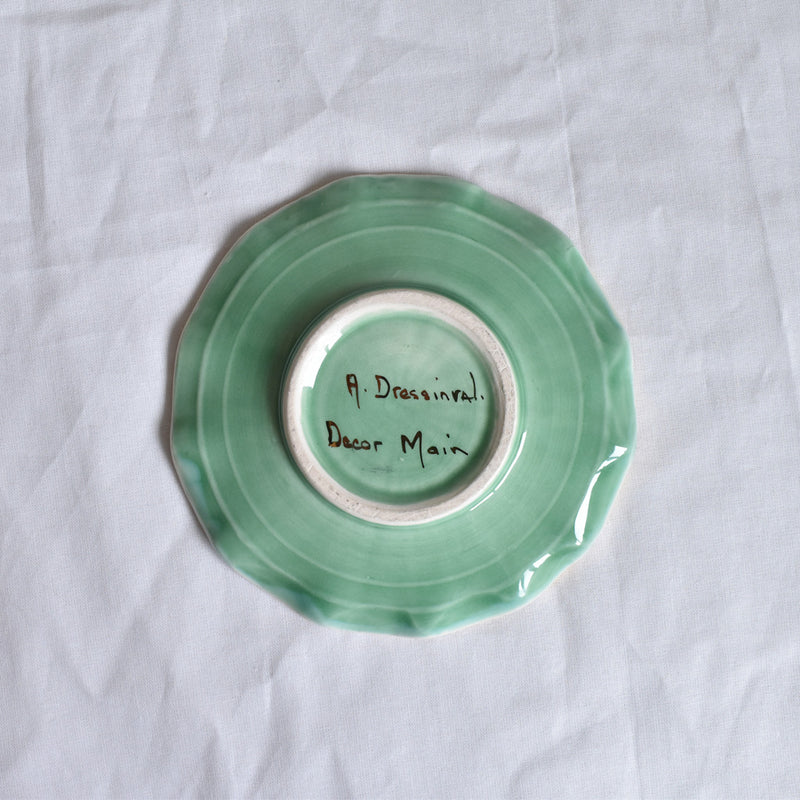 ア.ドラサンヴァル A.Dressinval コヒーカップソーサー グリーン