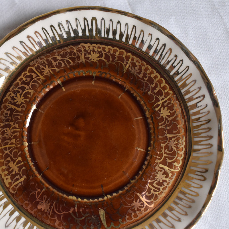 ア.ドラサンヴァル A.Dressinval コヒーカップソーサー ブラウン