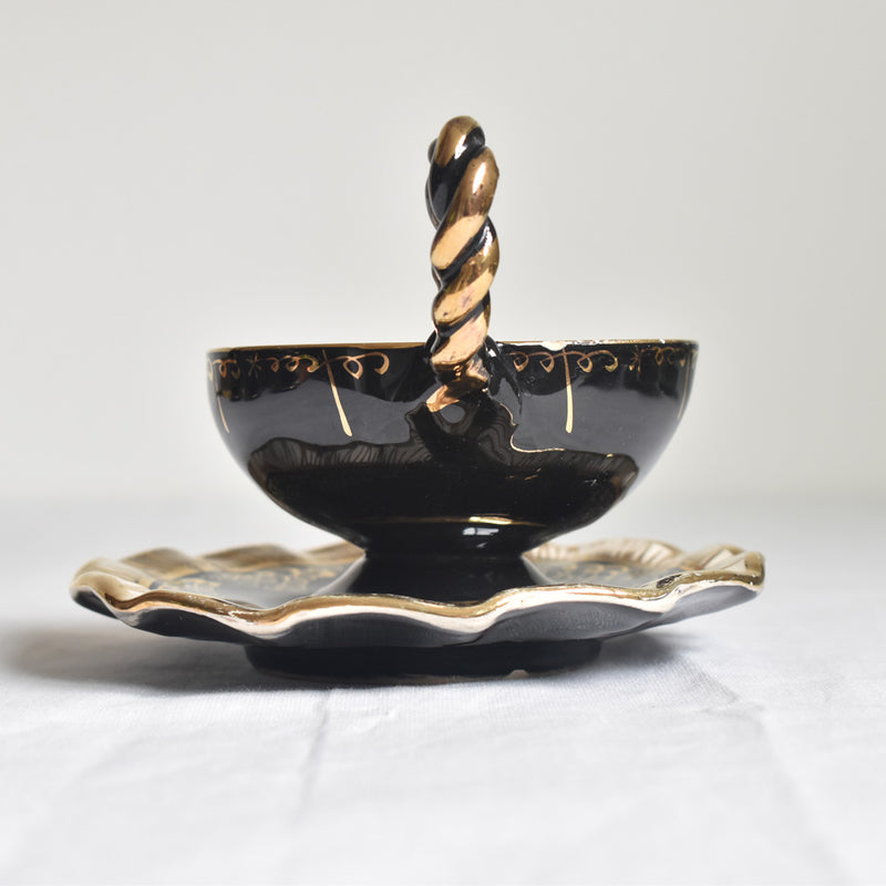 ア.ドラサンヴァル A.Dressinval コーヒーカップ＆ソーサー ブラック C