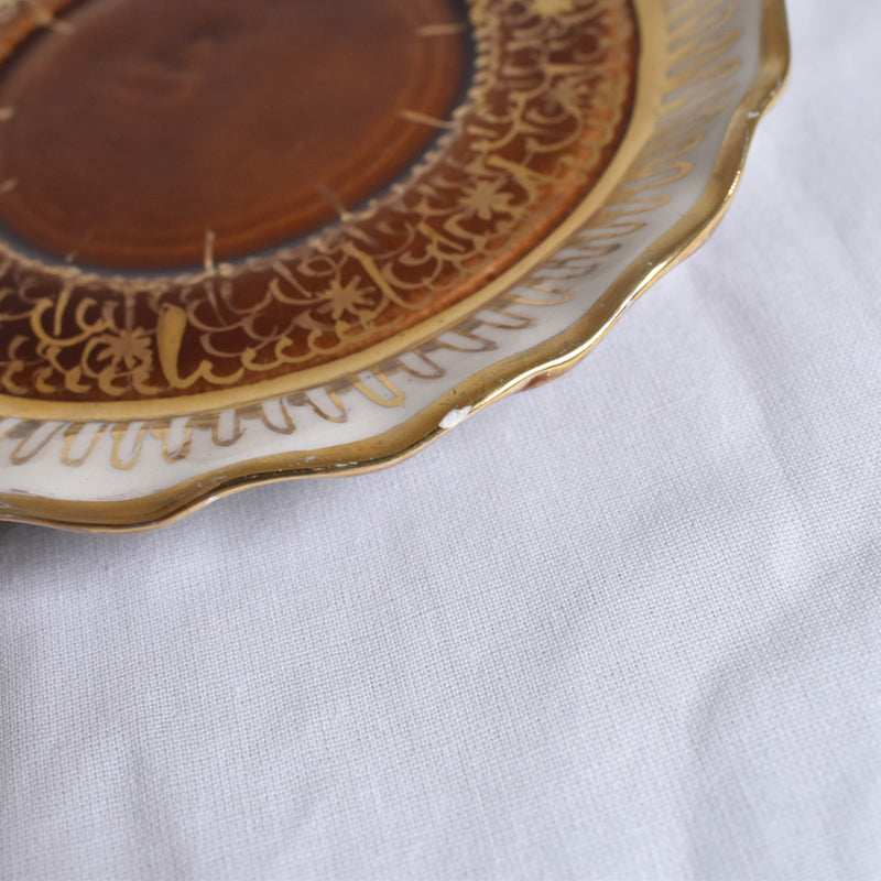 ア.ドラサンヴァル A.Dressinval コヒーカップソーサー ブラウン