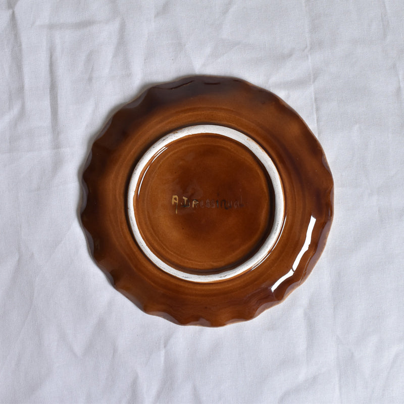 ア.ドラサンヴァル A.Dressinval コヒーカップソーサー ブラウン