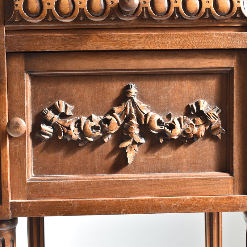 ヴィンテージ　ナイトテーブル マーブルトップ