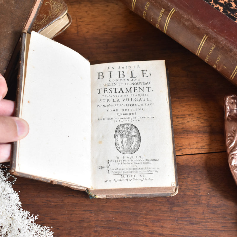 Antique book "La Sainte Bible" 8 volumes