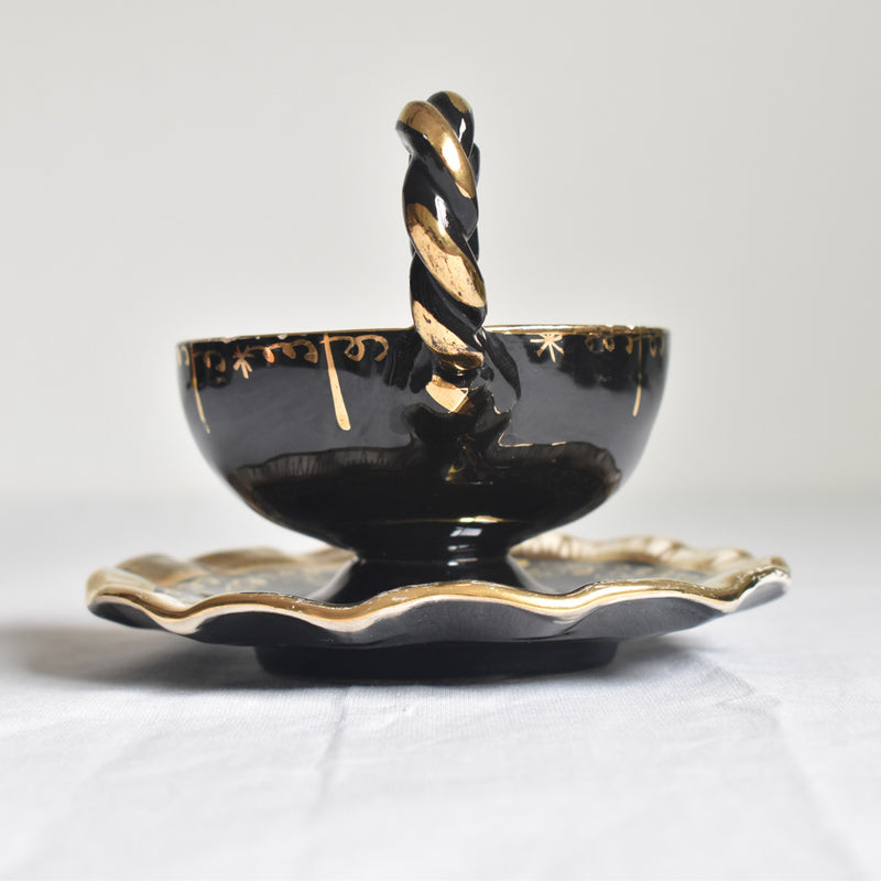 ア.ドラサンヴァル A.Dressinval コーヒーカップ＆ソーサー ブラック D