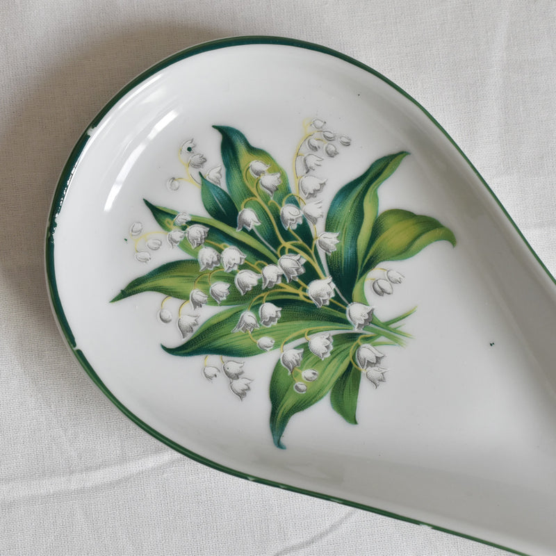 Vintage Lily of the Valley Spoon Rest