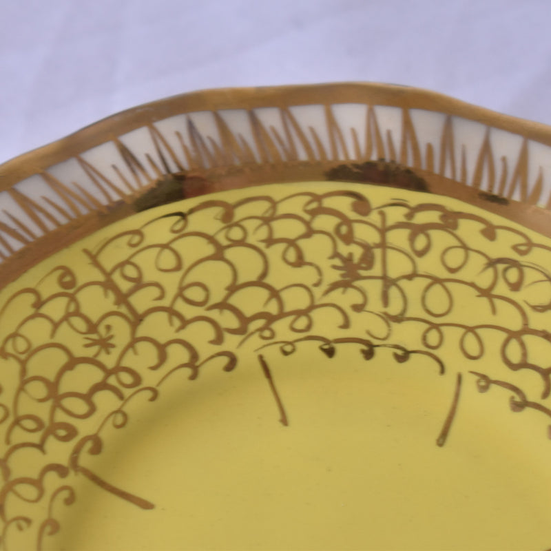 ア.ドラサンヴァル A.Dressinval コーヒーカップ＆ソーサー イェロー B