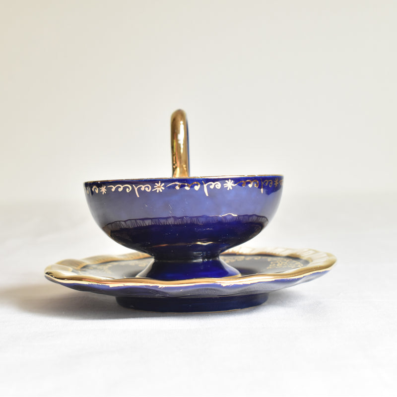 ア.ドラサンヴァル A.Dressinval コーヒーカップ＆ソーサー ダークブルー G