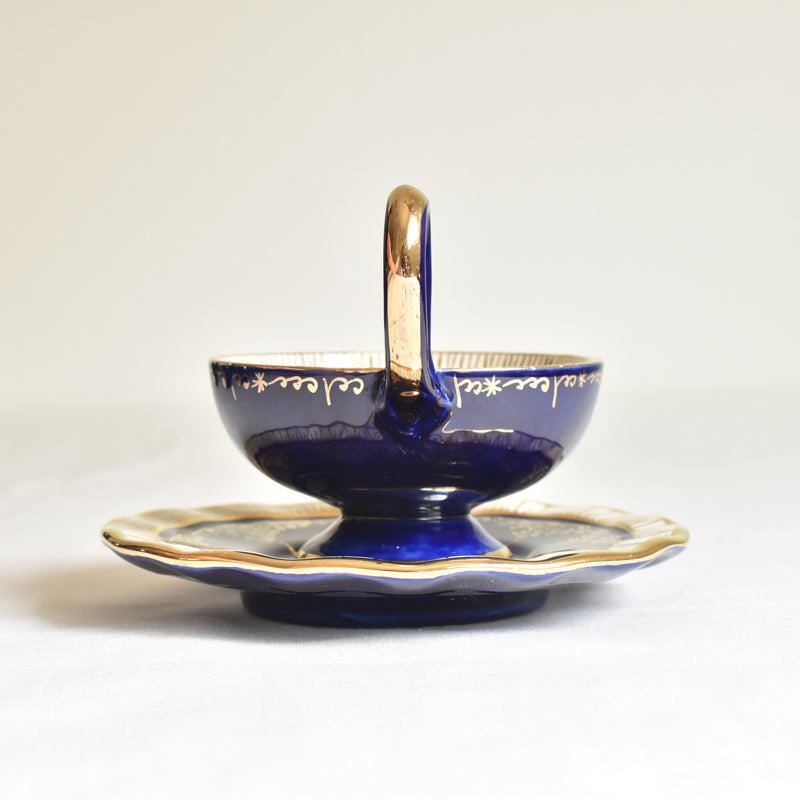 ア.ドラサンヴァル A.Dressinval コーヒーカップ＆ソーサー ダークブルー G