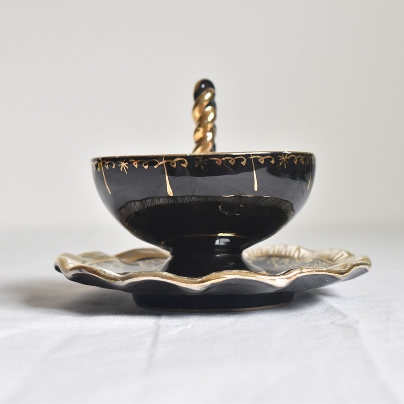 ア.ドラサンヴァル A.Dressinval コーヒーカップ＆ソーサー ブラック F