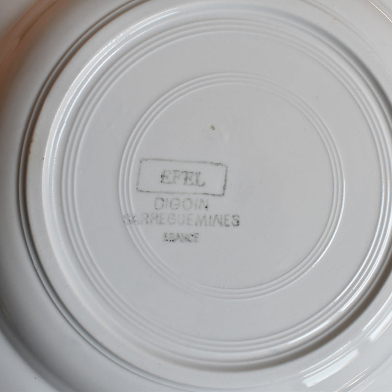 Vintage Deep Plate Digoin & Sarreguemines Efel D