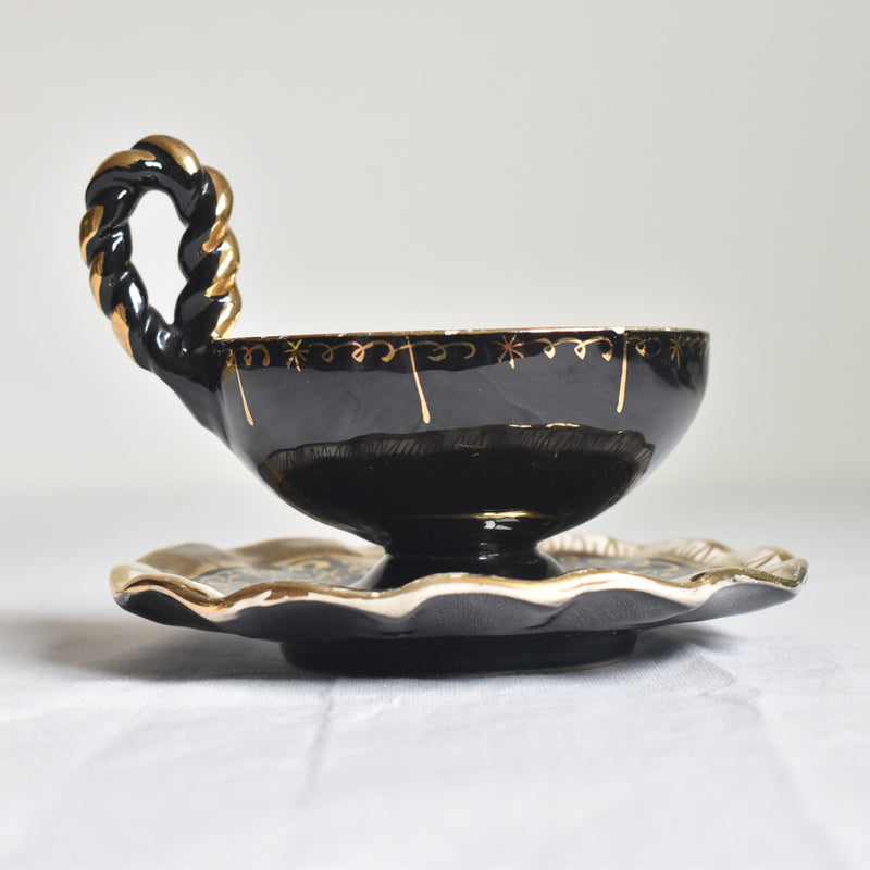 ア.ドラサンヴァル A.Dressinval コーヒーカップ＆ソーサー ブラック F