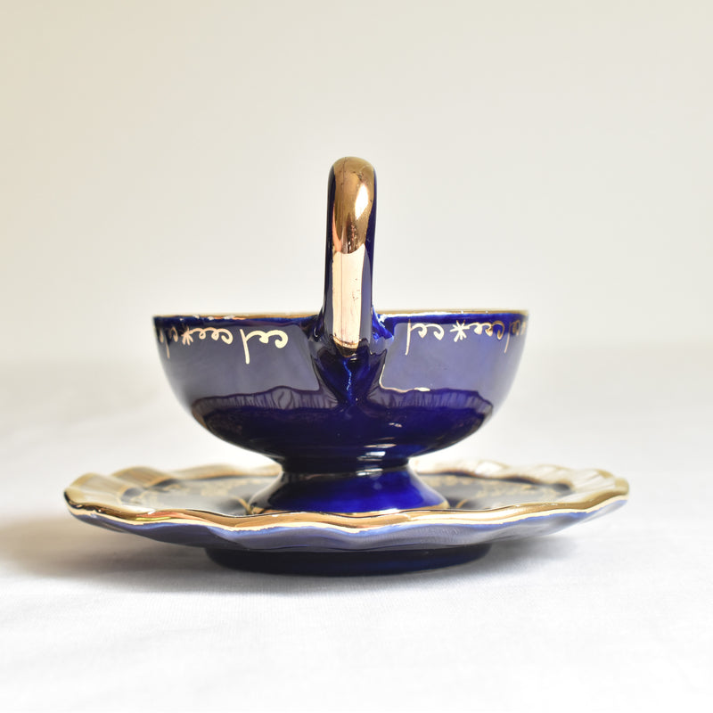 ア.ドラサンヴァル A.Dressinval コーヒーカップ＆ソーサー ダークブルー H