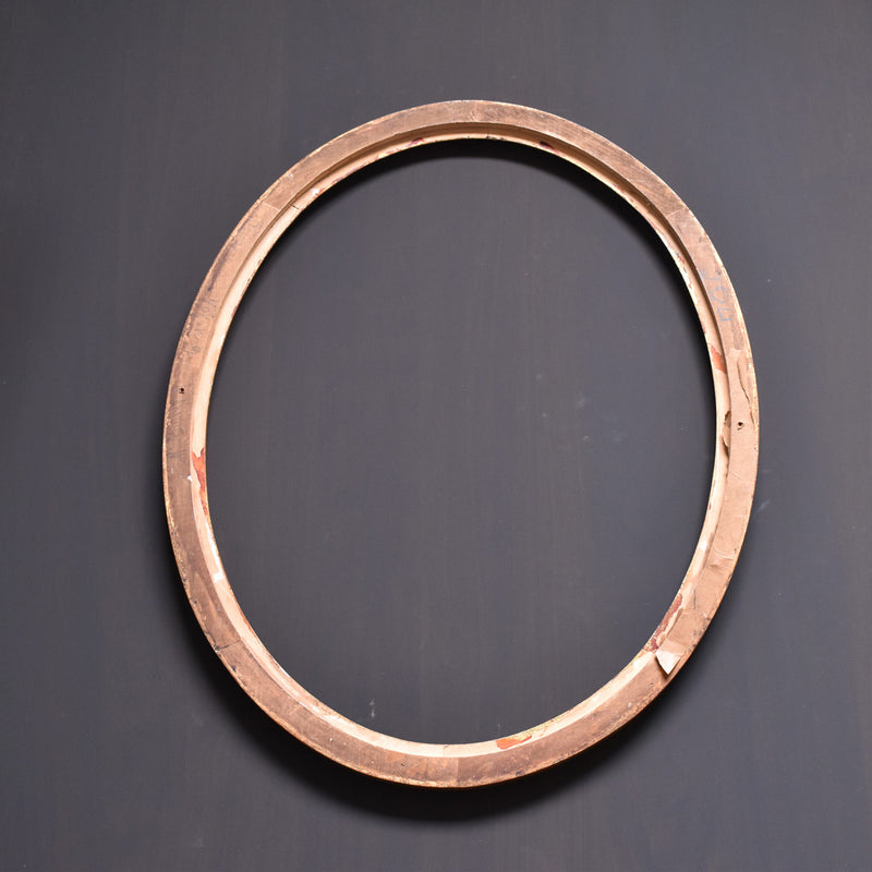 Antique oval gold floral frame