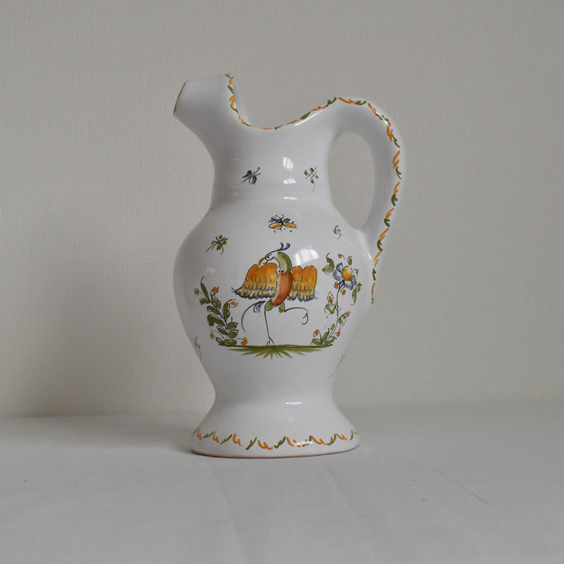 Vintage Moustiers pitcher
