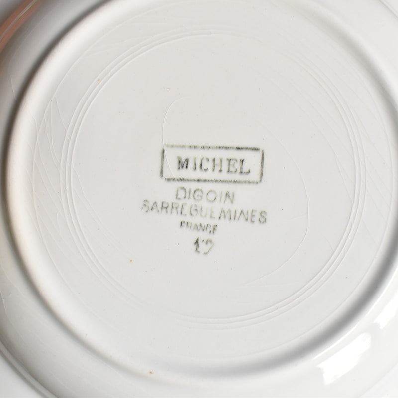 Vintage deep plate Digoin & Sarreguemines Michel A