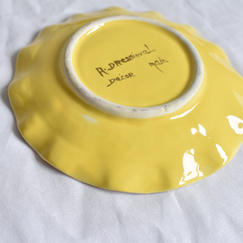 ア.ドラサンヴァル A.Dressinval コヒーカップソーサー イェロー A