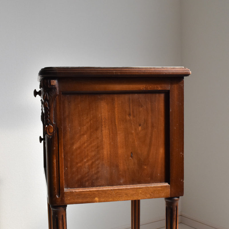 ヴィンテージ　ナイトテーブル マーブルトップ