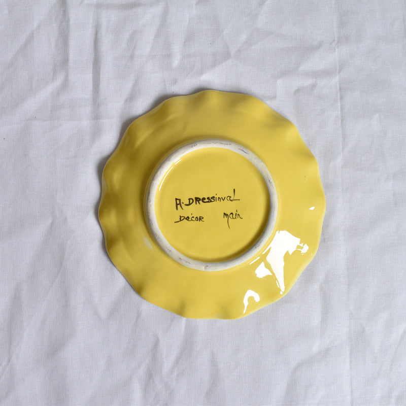 ア.ドラサンヴァル A.Dressinval コヒーカップソーサー イェロー A