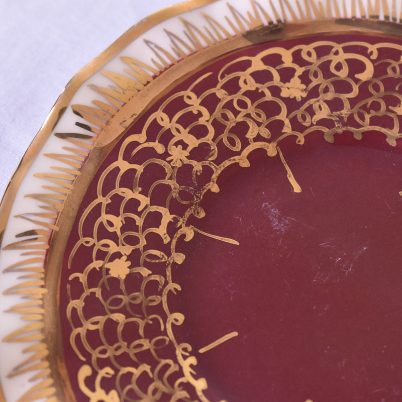 ア.ドラサンヴァル A.Dressinval コーヒーカップ＆ソーサー レッド B